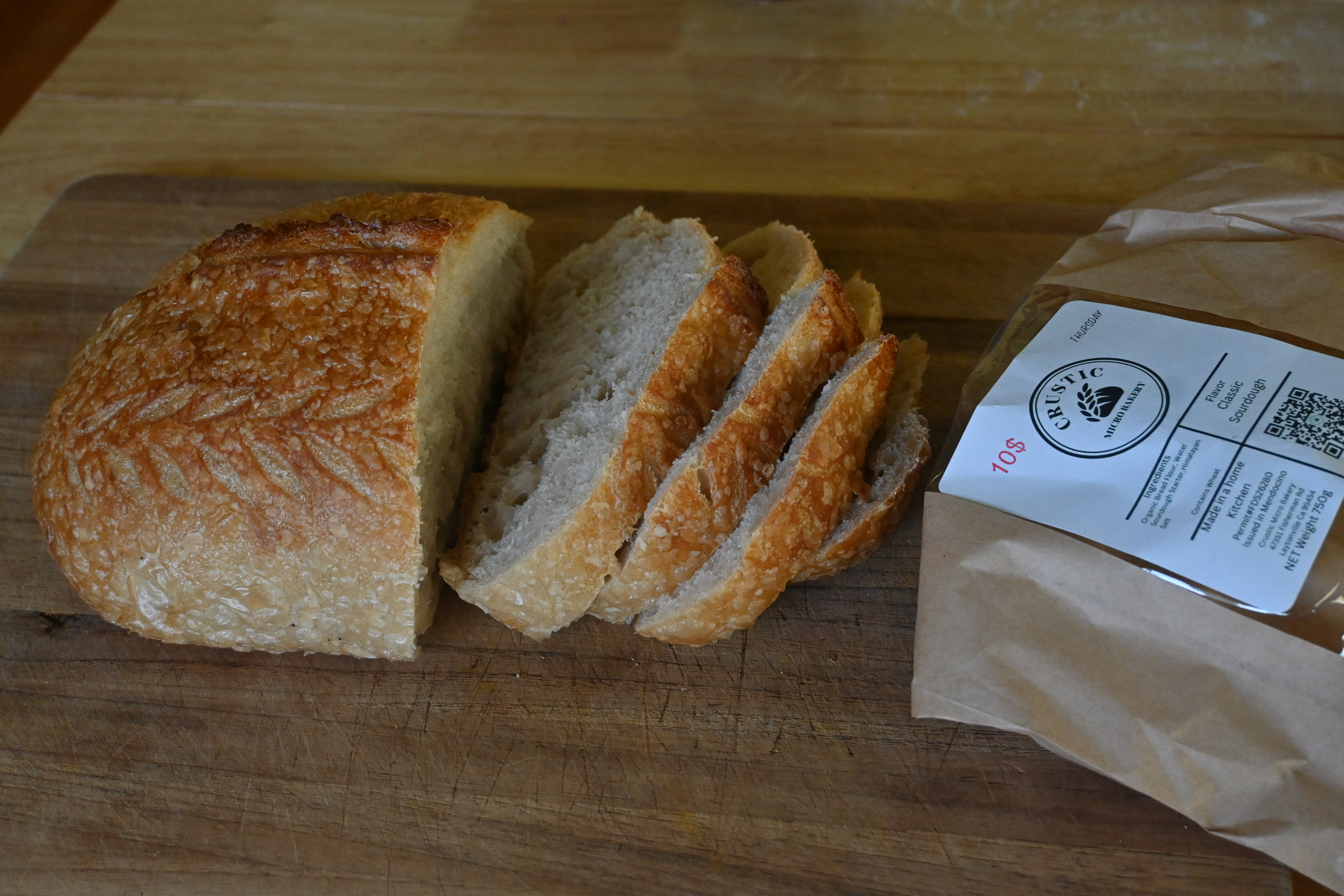 Sourdough bread from Crustic Micro Bakery